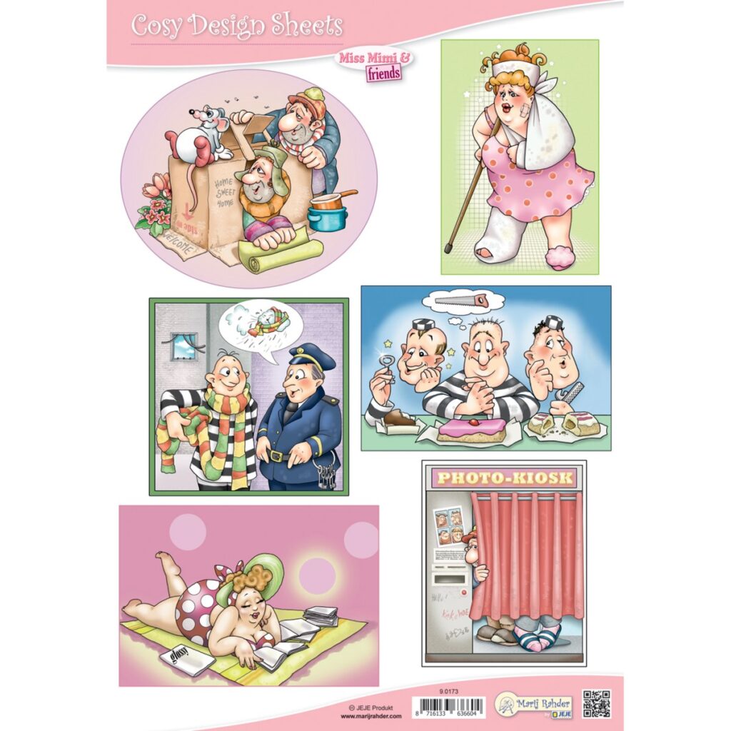 MRJ Cosy Design Sheets Pack Miss Mimi & Friends (9.0173)