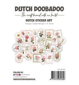 DDBD – Sticker Art – Postage Stamps – Whispers of Words