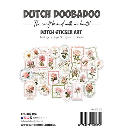 DDBD – Sticker Art – Postage Stamps – Whispers of Words