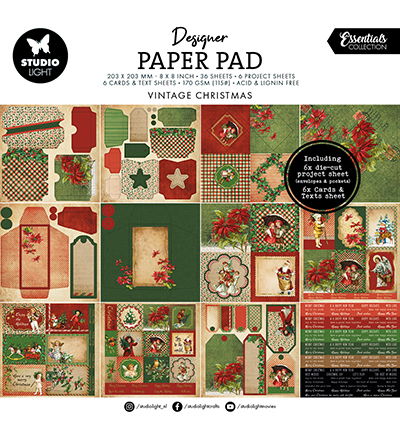 SL Mixed Paper Pad Vintage Christmas Essentials nr. 373