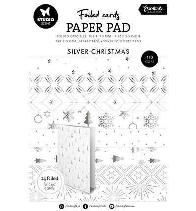 SL Foiled Cards Silver patterns Essentials nr. 384