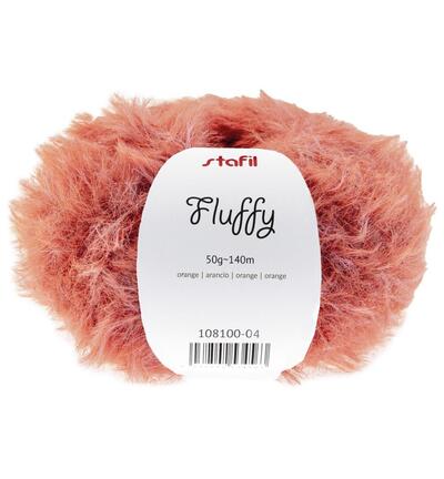 Fluffy yarn, 50 gr / 140m, Orange