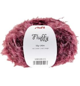 Fluffy yarn, 50 gr / 140m, Red