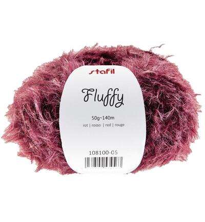 Fluffy yarn, 50 gr / 140m, Red