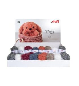 Display Fluffy yarn, 80pc, / 140m