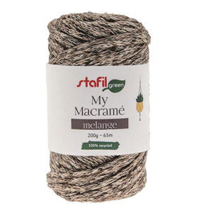 Macrame Cordy Melange 200gr / 65mtr, Brown/beige