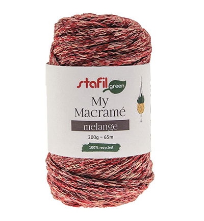 Macrame Cordy Melange 200gr / 65mtr, Red