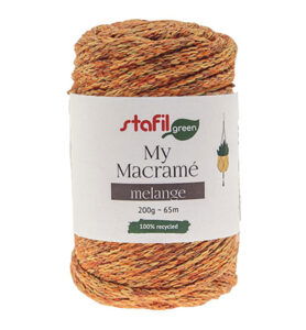 Macrame Cordy Melange 200gr / 65mtr, Orange
