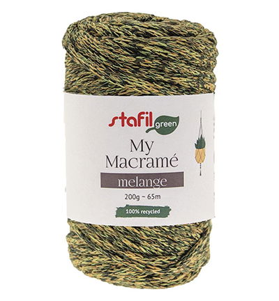 Macrame Cordy Melange 200gr / 65mtr, Green