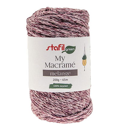 Macrame Cordy Melange 200gr / 65mtr, Purple
