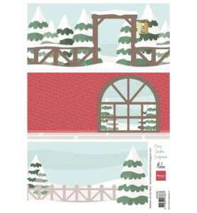 Decoupage, Merry Christmas backgrounds by Marleen