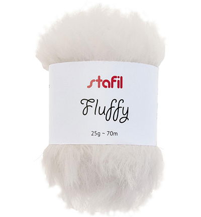 Fluffy yarn, 25 gr / 70mtr, White