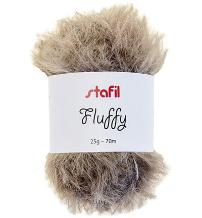 Fluffy yarn, 25 gr / 70mtr, Brown