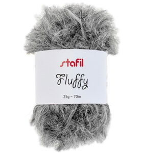 Fluffy yarn, 25 gr / 70mtr, Gray