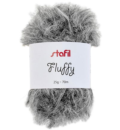 Fluffy yarn, 25 gr / 70mtr, Gray