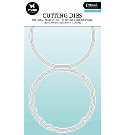 SL Cutting Die Torn Edge Card stand round Essentials nr. 1086