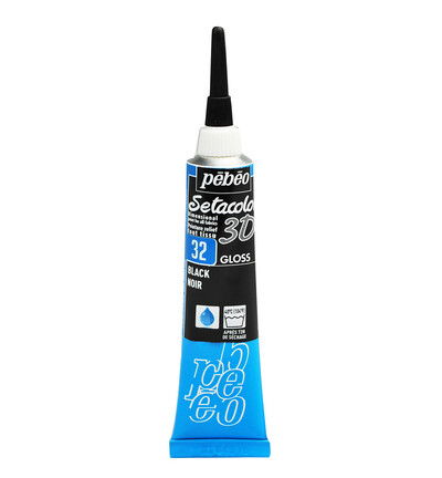 Pebeo Setacolor 3D 20ml, Black (gloss)