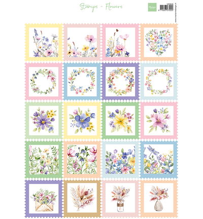 Knipvel A4, Stamps – Flowers