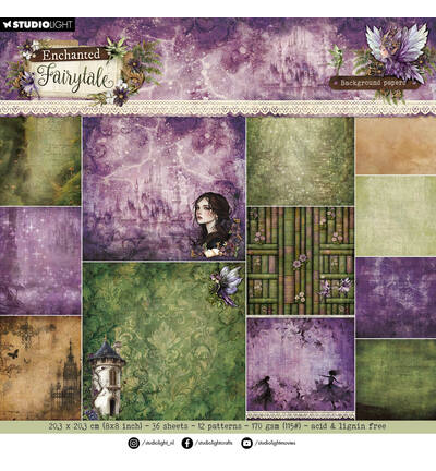 SL Designer Paper Pad Background paper pad Enchanted Fairytale nr. 467