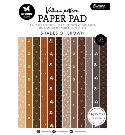SL Vellum Paper Pad Spring brown print Essentials nr. 451