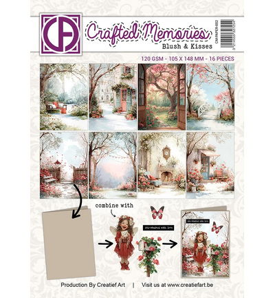 Collagepapier, Blush and Kisses