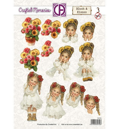 3D Doordrukvel, Blush and Kisses 03