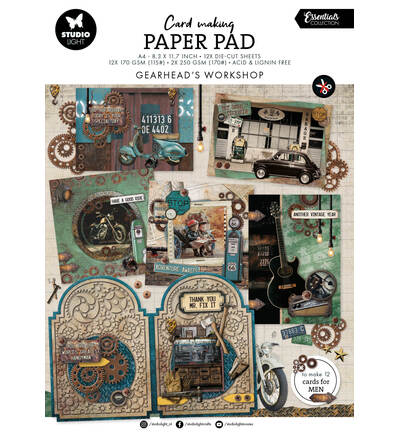 SL Cardmaking Pad Gearhead workshop Essentials nr. 26