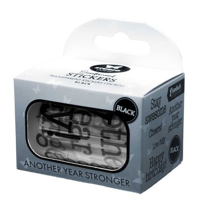 SL Clear Stickers Black – Another Year Stronger Essentials nr. 75