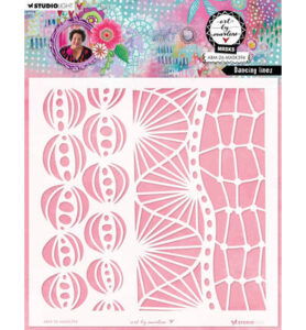 ABM Mask Dancing lines Art by Marlene nr. 394