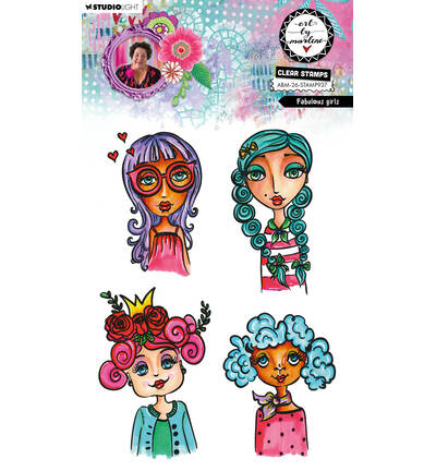ABM Clear Stamp Fabulous girls Art by Marlene nr. 937