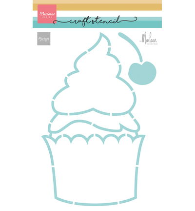 Marianne Design Craft Stencils, Cup Cake by Marleen