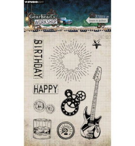 SL Clear Stamps Gears & Guitar Gearhead’s Workshop nr. 944