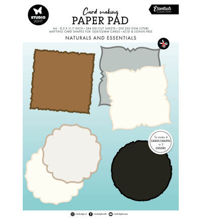 SL Card making pad Naturals Essentials – 20 sheets nr. 33