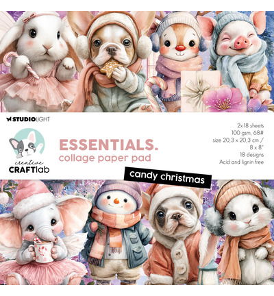 CCL Collage Paper pad candy christmas Essentials nr.497 – 36 Sheets