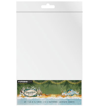 SL Acetate sheets Snow & Landscape Christmas Forest nr.22 – 6 Sheets