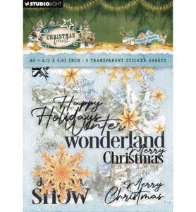 SL Transparant stickers Elements & Texts Christmas Forest nr.81 – 5 Sheets