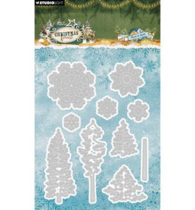 SL Cutting dies Trees and snow Christmas Forest nr.1113 – 10 pcs