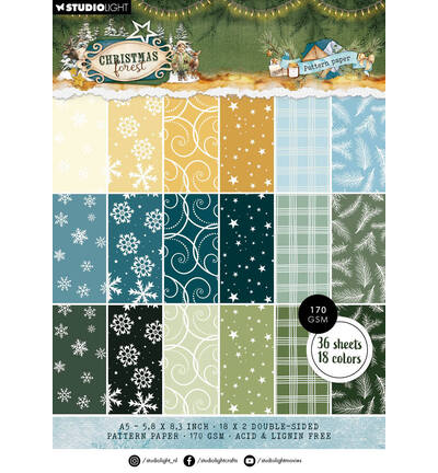 SL Pattern paper pad Pattern Christmas Forest nr.477 – 36 Sheets