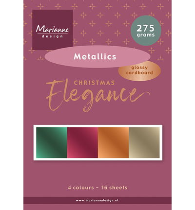 Marianne Design Papierblok, Christmas Elegance Metallics A5