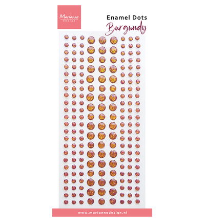 Marianne Design Enamel Dots, Burgundy