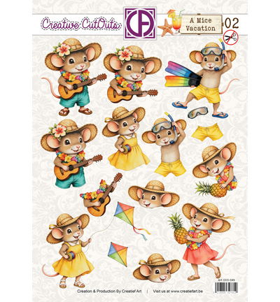 3D Doordrukvel – A Mice Vacation 02