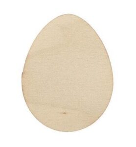 Wooden Egg flat natural 3,9 x 5 x 0,3cm