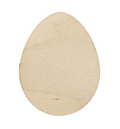 Wooden Egg flat natural 3,9 x 5 x 0,3cm