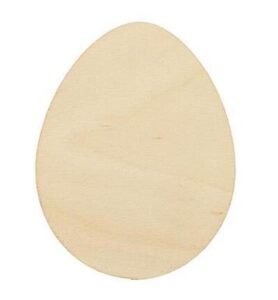 Wooden Egg flat natural 6,2 x 8 x 0,3cm