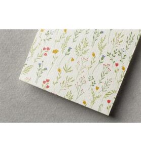 Felt Flowers 30x40cm x1mm, Cream/green