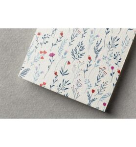 Felt Flowers 30x40cm x1mm, Cream/blue