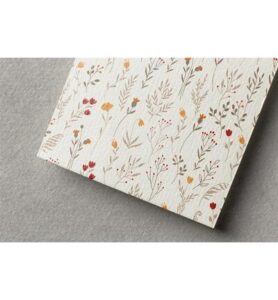 Felt Flowers 30x40cm x1mm, Cream/brown