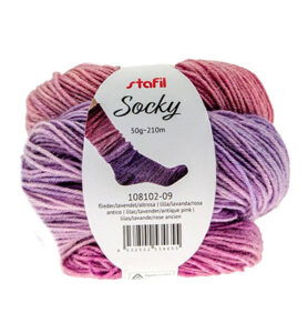Socky yarn 50gr / 210mtr, Lilac / lavender / antique pink