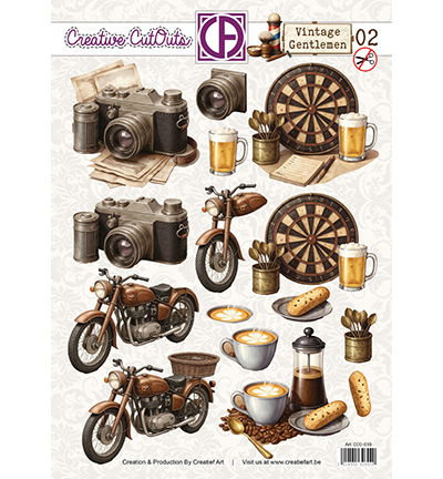 3D Doordrukvel, Vintage Gentlemen 02