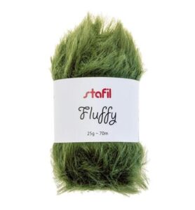 Fluffy yarn, 25 gr / 70mtr, Green